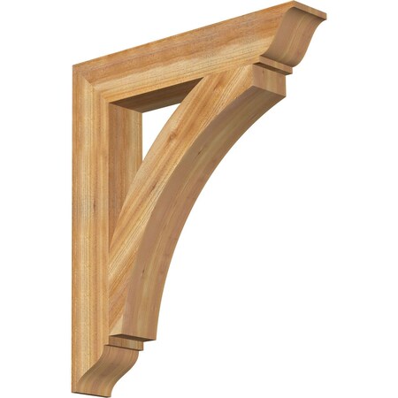 Ekena Millwork Thorton Traditional Rough Sawn Bracket, Western Red Cedar, 6"W x 34"D x 40"H BKT06X34X40THR01RWR